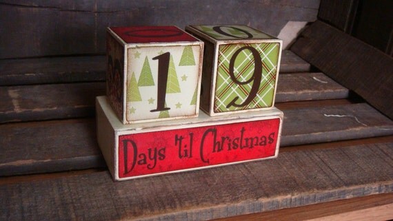 Christmas Countdown Advent blocks