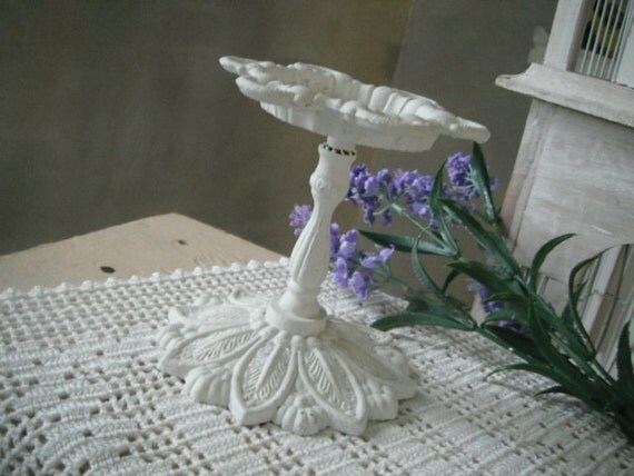Shabby chic, ear ring holder, candy dish, ornate dish, jewelry dish, painted cottage decor