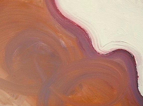 RED MooN original abstract modern painting - gallery fine art - contemporary interior design - ooak home wall decor - rust brown