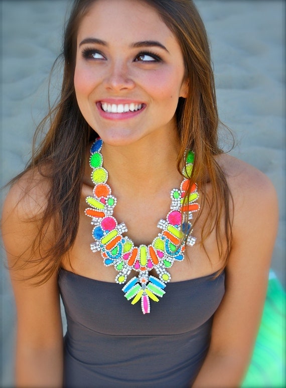 Neon Statement Necklace- Tribal Punk (as seen on the blonde salad)