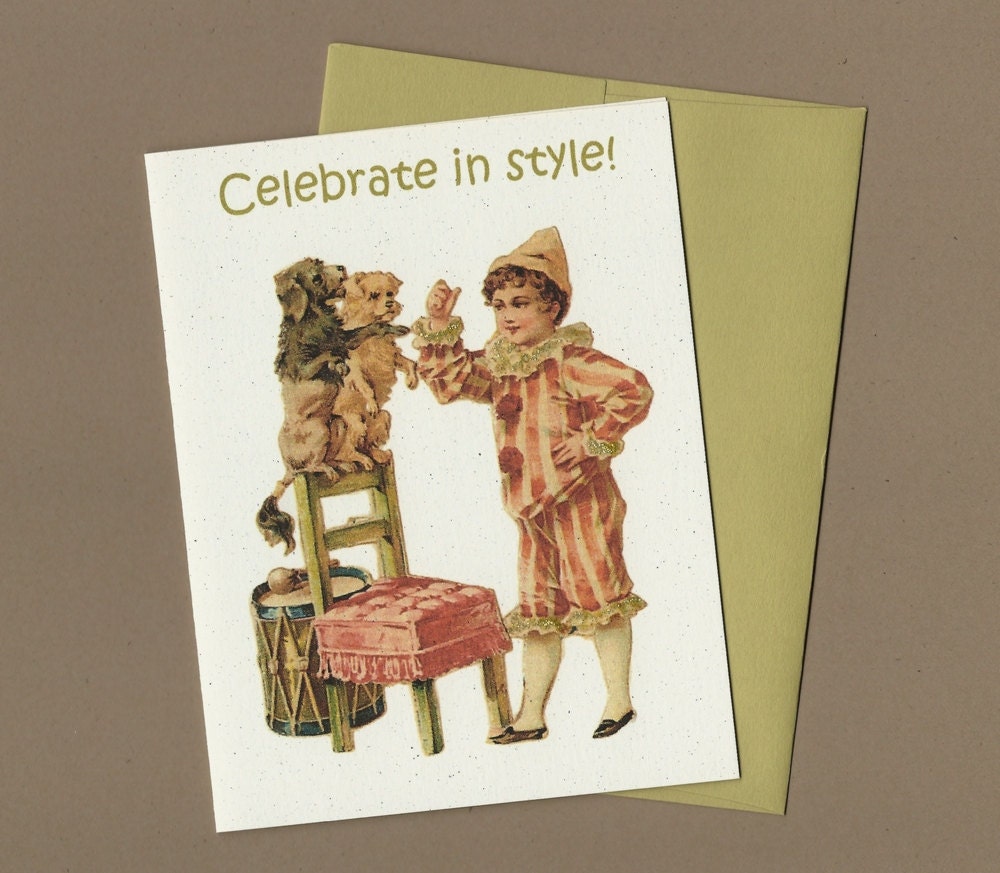 Circus Birthday Card, dogs birthday card
