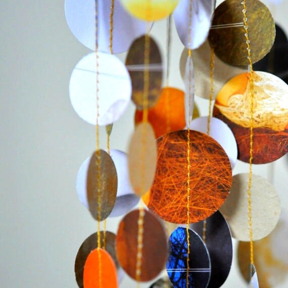 20% SALE Paper Garland GOLD Autumn