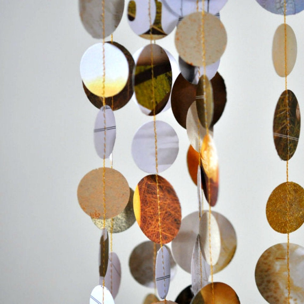 20% SALE Paper Garland GOLD Autumn