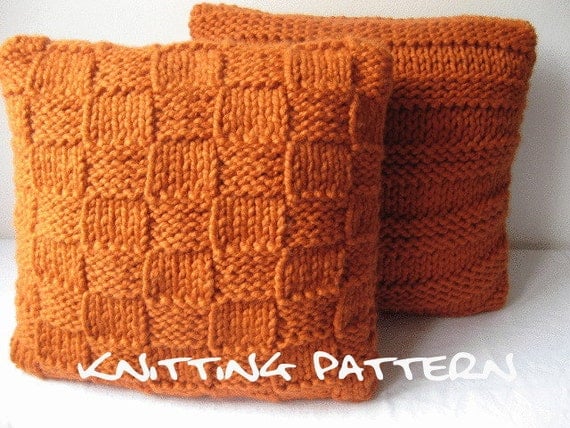 Pdf knitting pattern - super chunky cushion covers