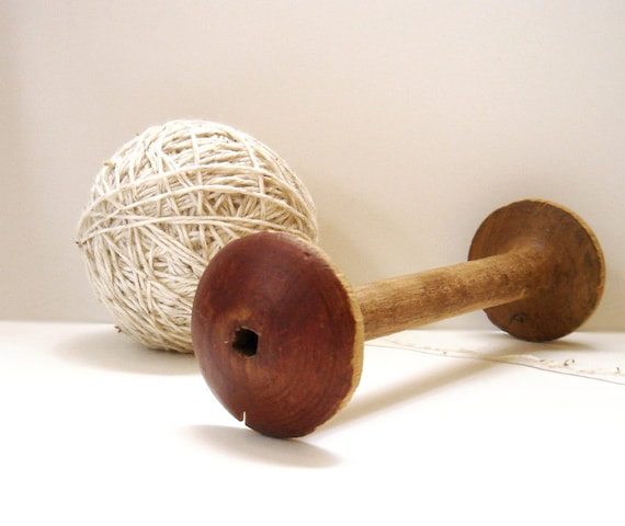 Vintage Primitive Large Wooden Spool or Bobbin