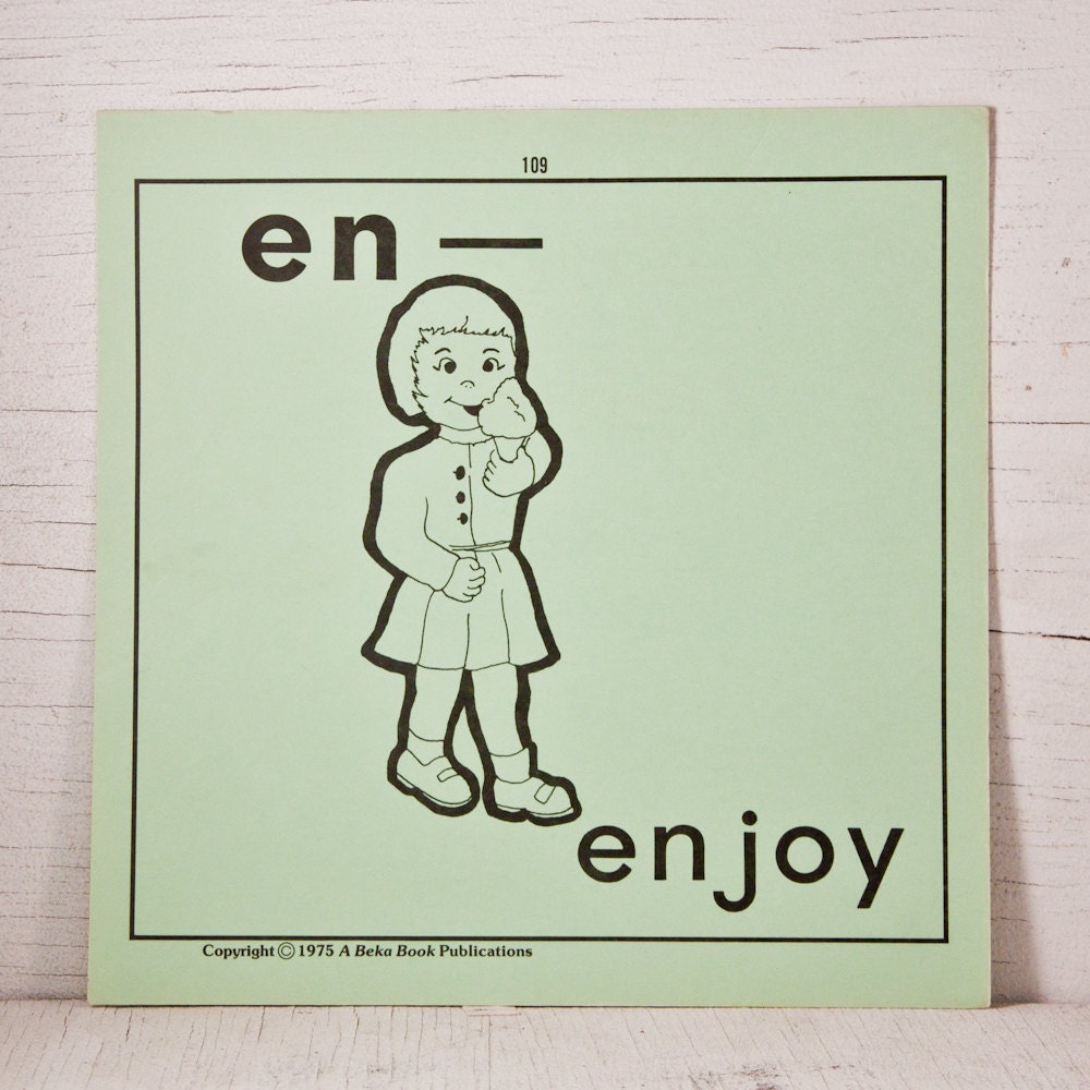1970's Drawing Print Flash Card