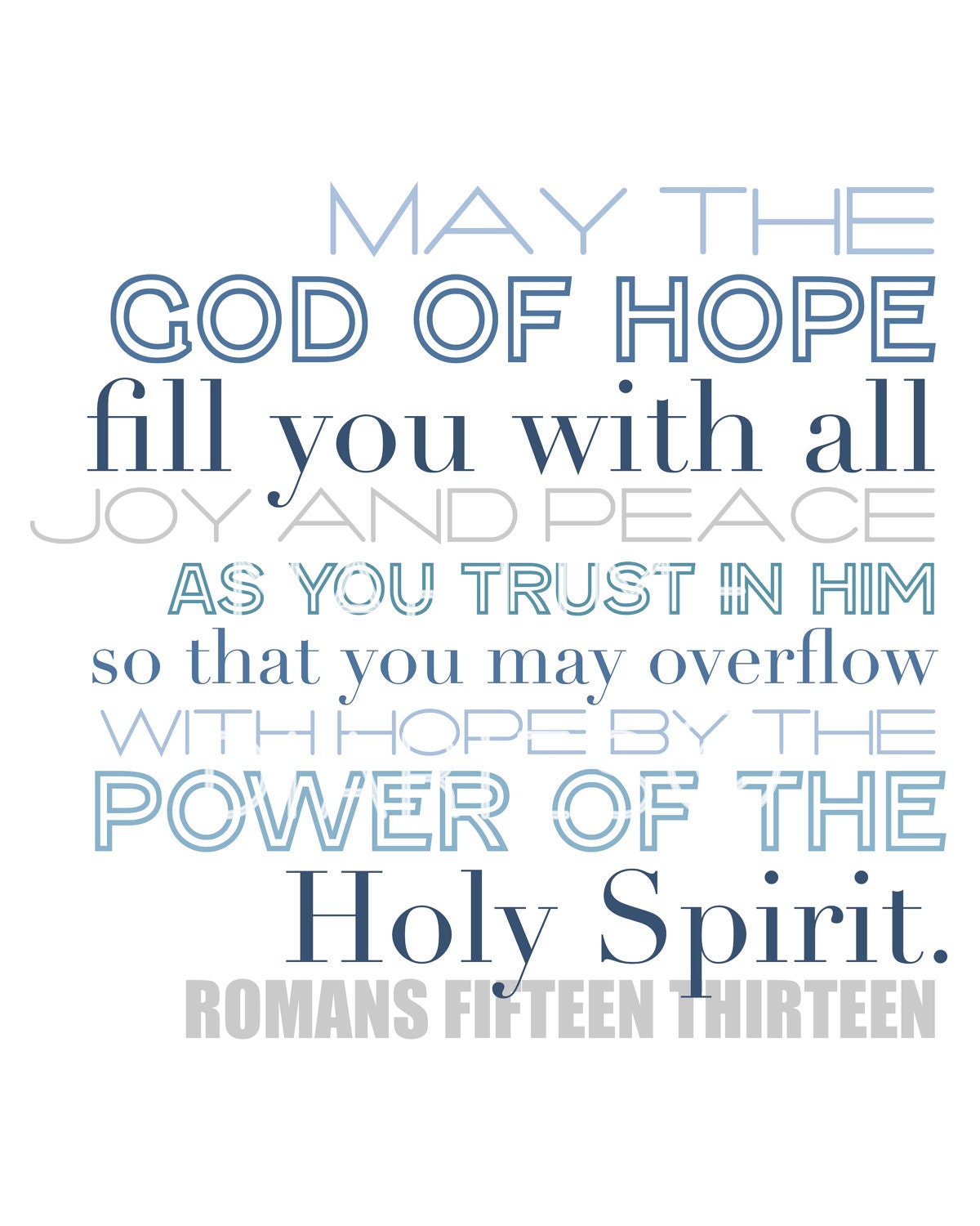 Romans 15:13 8x10 print