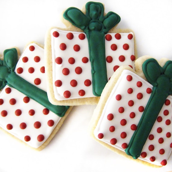 Christmas Present Cookies - Holiday Cookies - Christmas Cookies