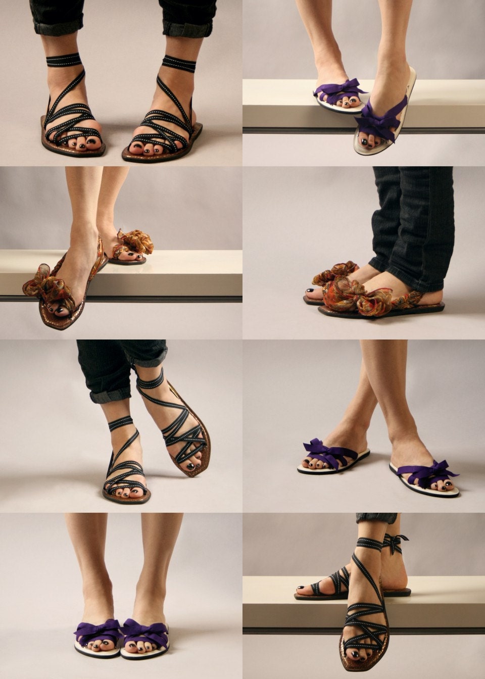 Size 10 - Moped by Mohop Handmade Interchangeable Sandals - Slide Style
