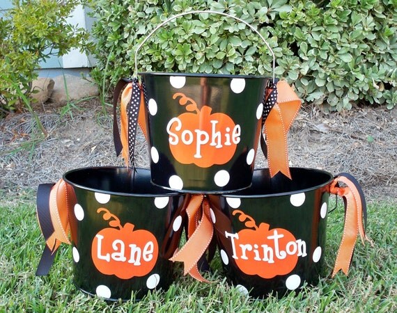 NEW Personalized 5 qt. Candy Bucket/Pail- Black