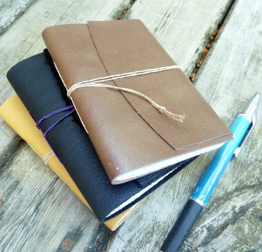 Small Leather Notebook - brown