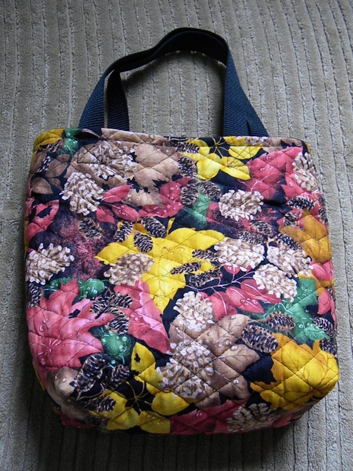 Small Autumn Leaves Tote Bag, reversible bag with strong handles