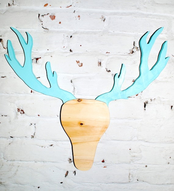 Deer Head Mount Recycled Wooden Cut Out