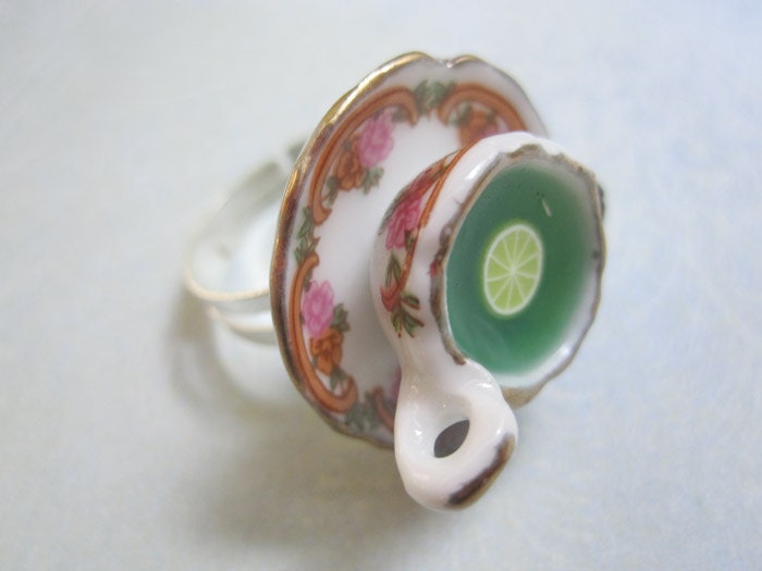 Dazzling Tea Cup Ring