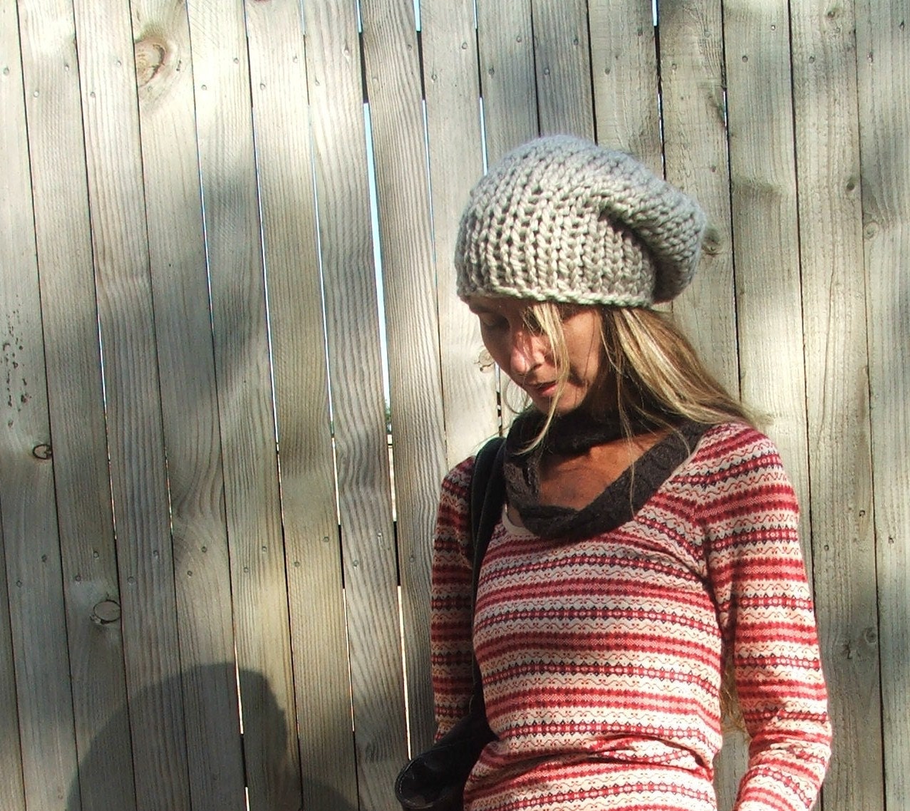 Fawn /stone Chunky Hat . Ready to ship