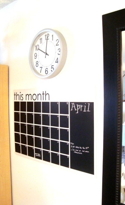 Chalkboard Calendar- Black