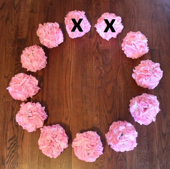 10 - 6 inch wide - pink - new pomanders - RESERVED for Chelsea
