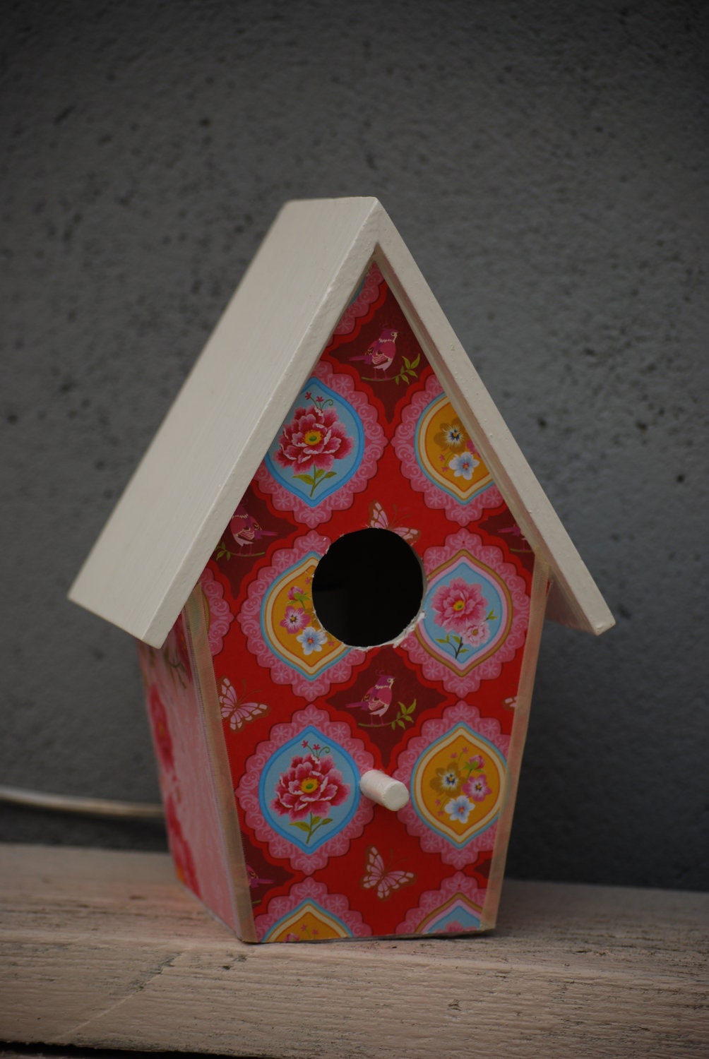 BirdHouseLamp - (Pink/Flowers/Birds)