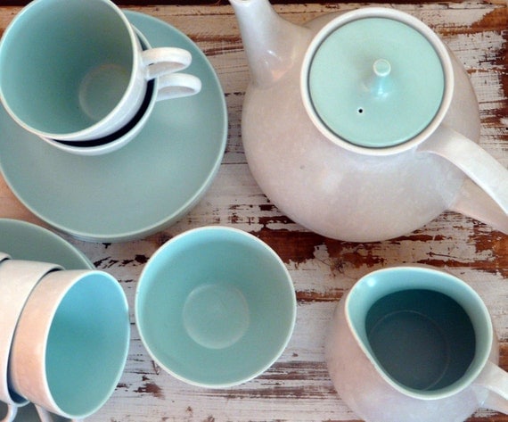 Blue Poole Tea Set