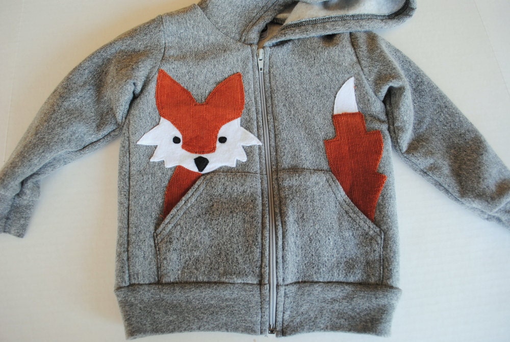 Fox Hoodie for Kids in Navy Blue