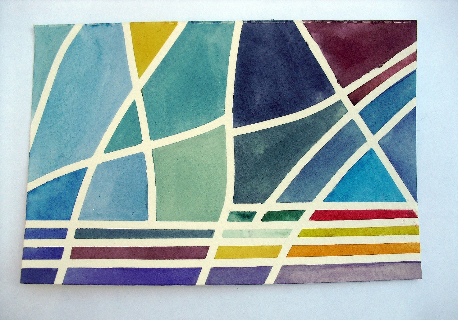 Hand Painted Watercolor Postcard 4x6 - ooak v.3