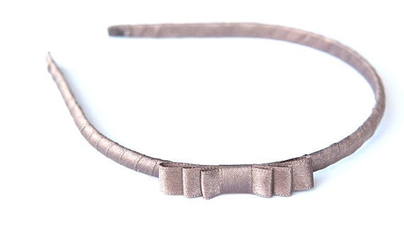 Tan Bow headband