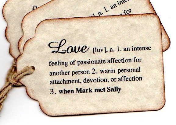 100 Personalized Wedding Favor Gift Tags Wedding Wish Tags Love Definition 