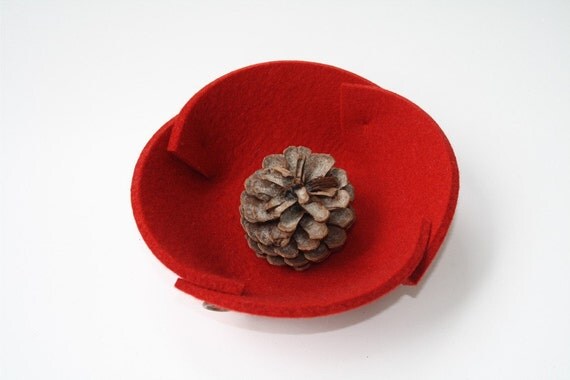Felt Nesting Bowls in 5mm Thick Virgin Merino Wool Felt