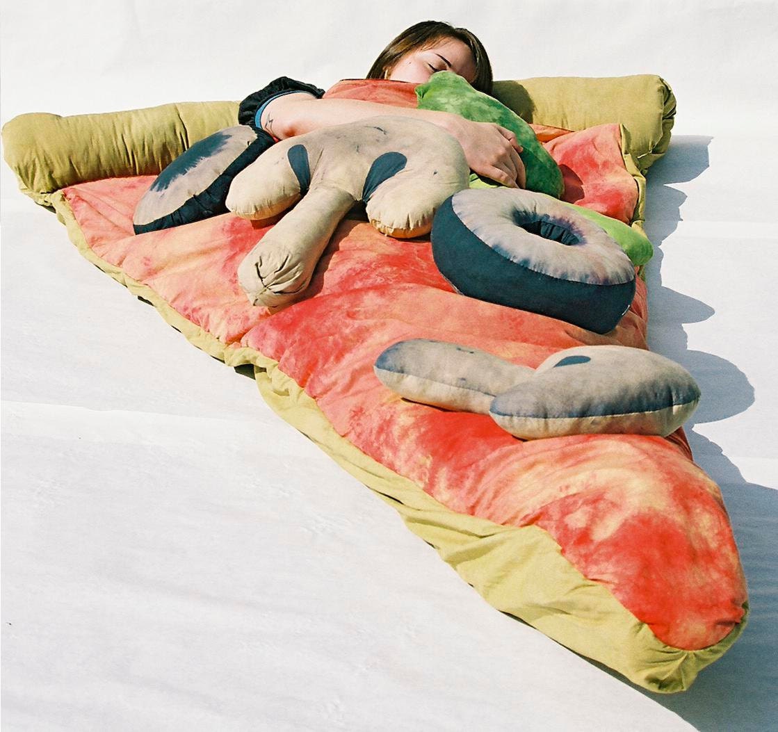 Slice of Pizza Sleeping Bag w/ Veggie Pillows