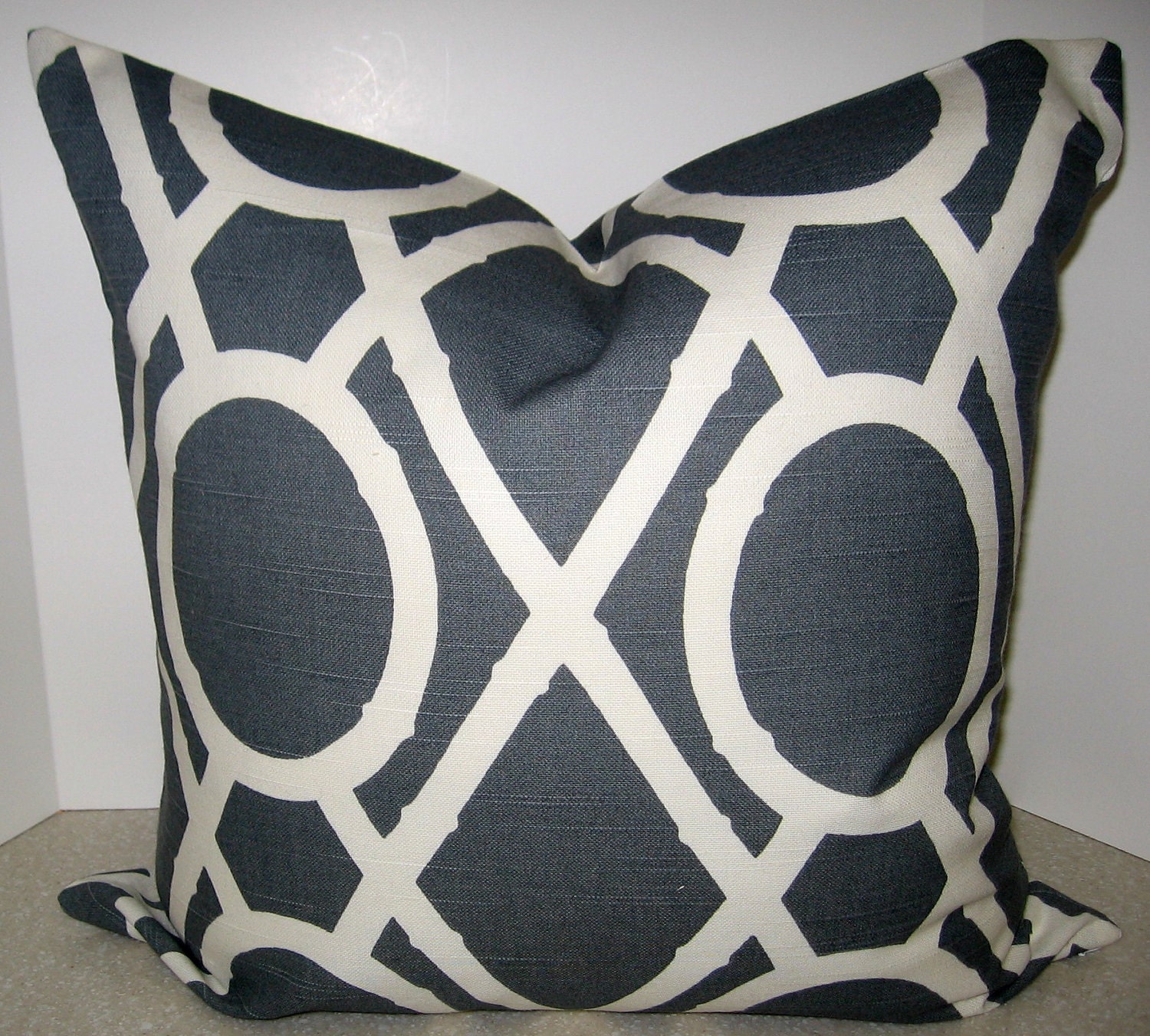 BOTH SIDES 20 X 20 Gray geometric pillow cover