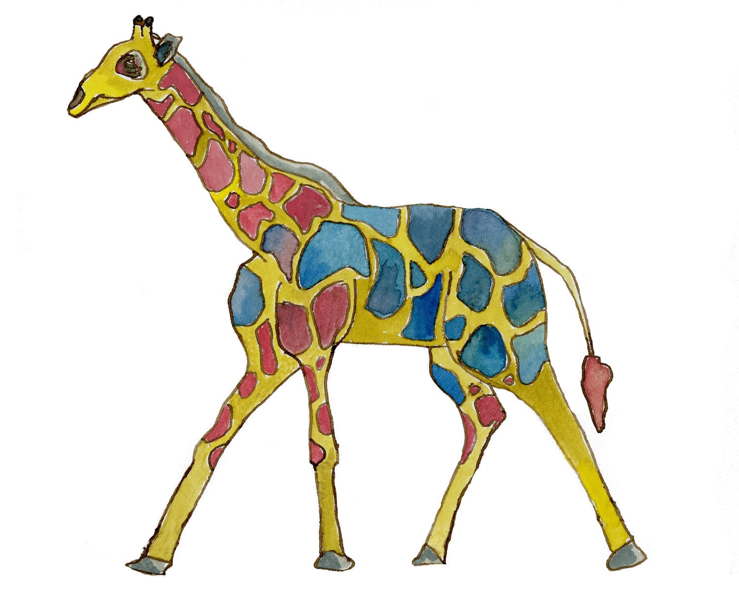Children's Art Print of Giraffe