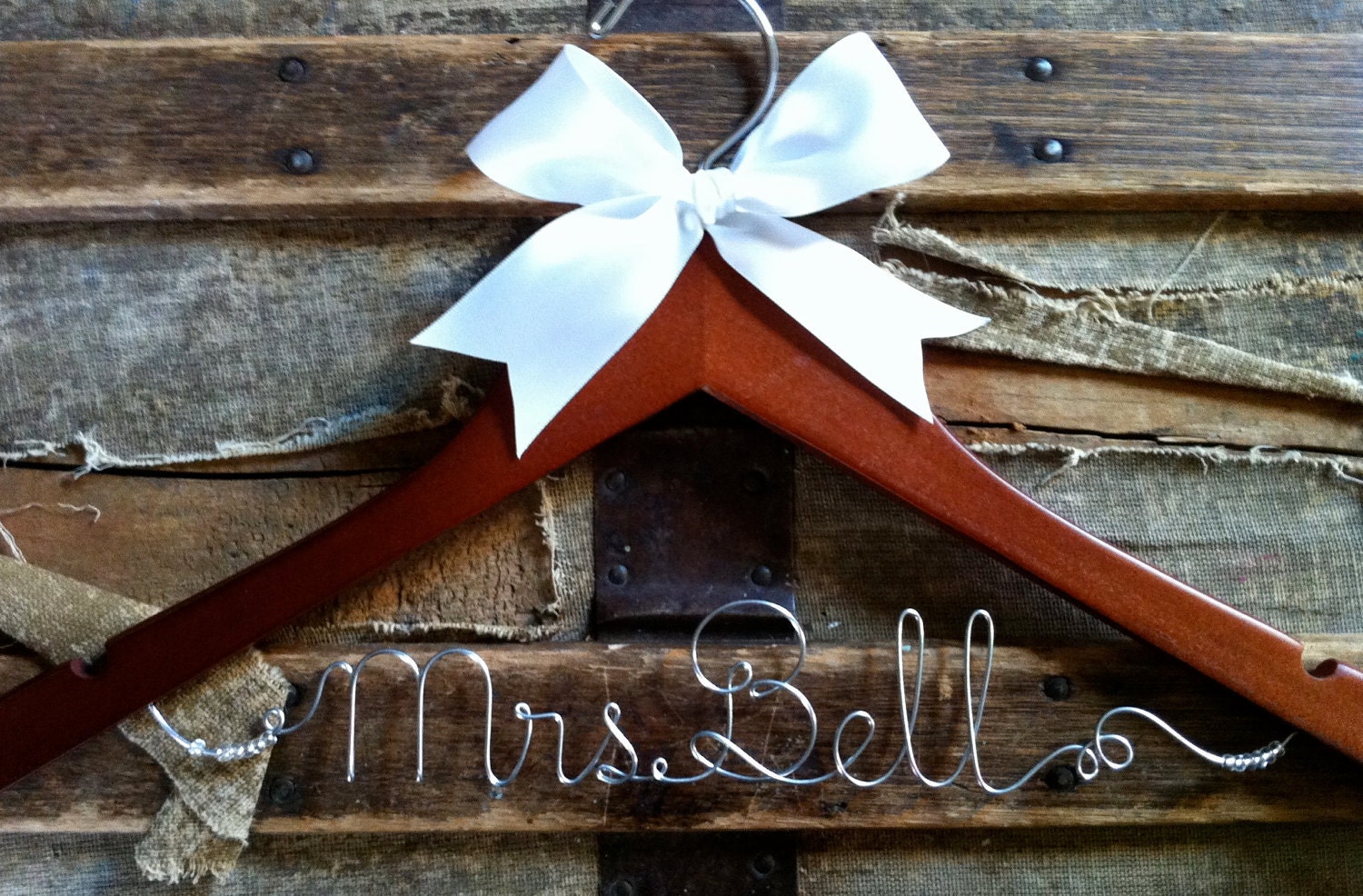 PERSONALIZED HANGER, for a Bride, Makes a lovely gift for Bridesmaid or Graduate