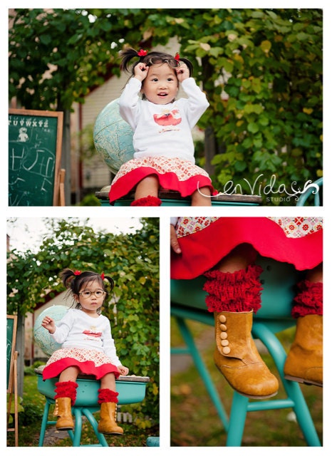 Lace Boot Toppers - Petti Ruffles - You Pick Color