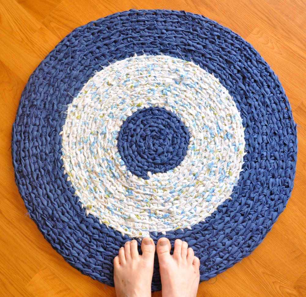 Rag Rug by EKRA Blue Willow