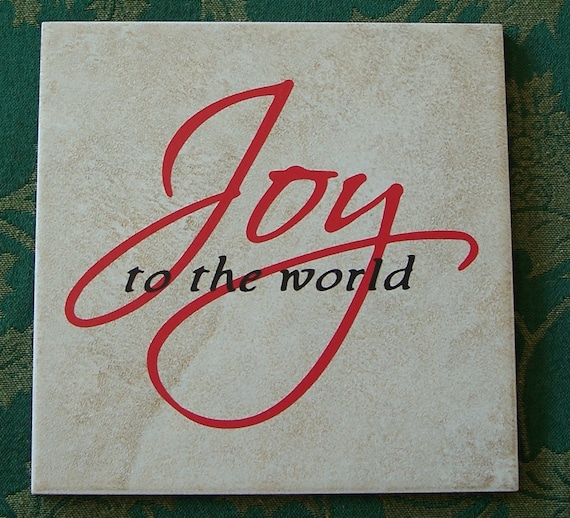 Joy to the world 6x6 ceramic Christmas vinyl decal