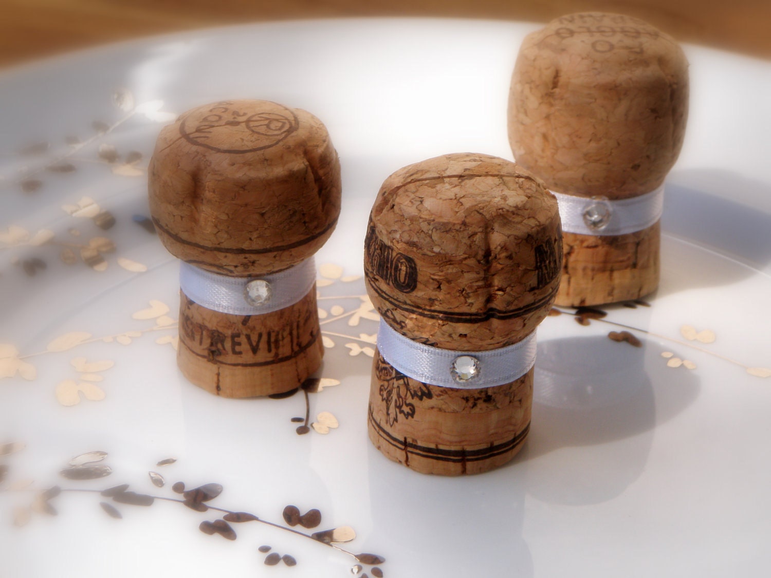 Or maybe champagne corks with some sparkle Karas Vineyard Wedding