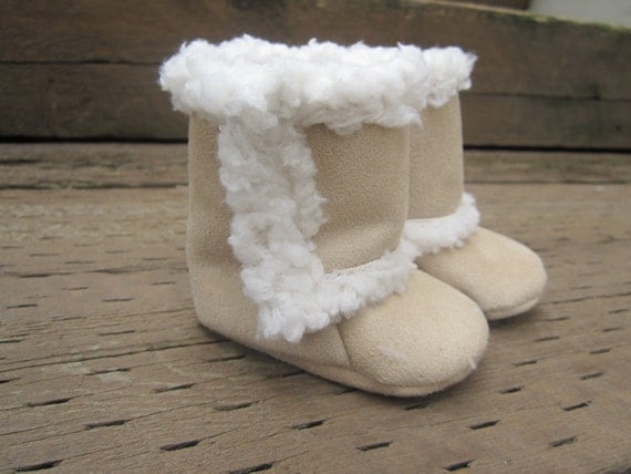 Baby Boots, Brown Suede Fur, The Classic