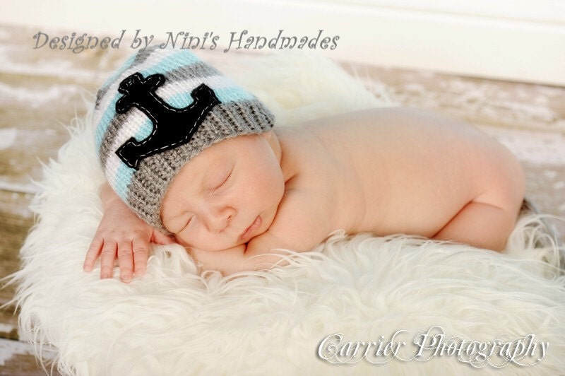ANCHOR Beanie -Newborn Size-For Current Turnaround time Read below Description