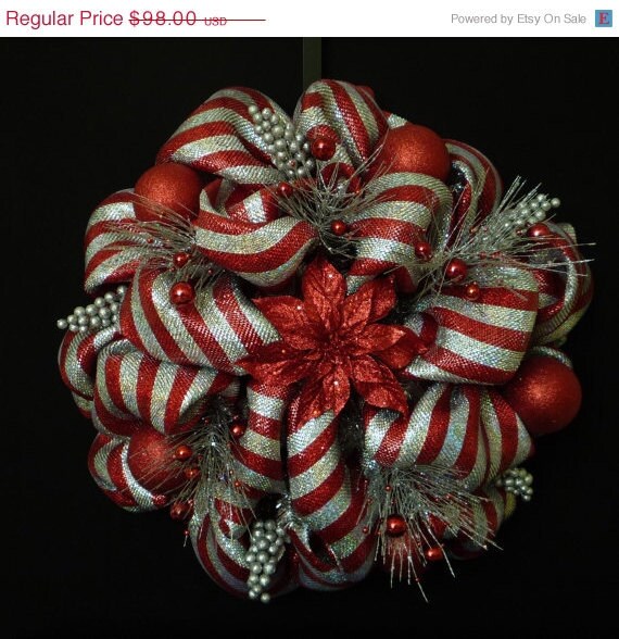 Christmas poly mesh wreaths