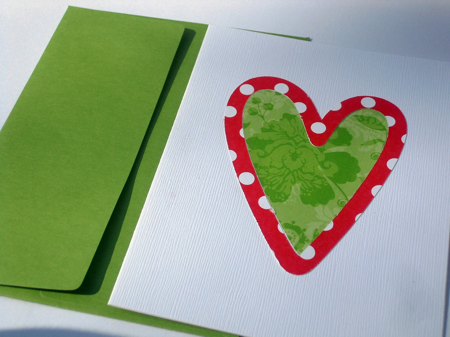 Holiday Heart Notecard-- Blank Inside A2
