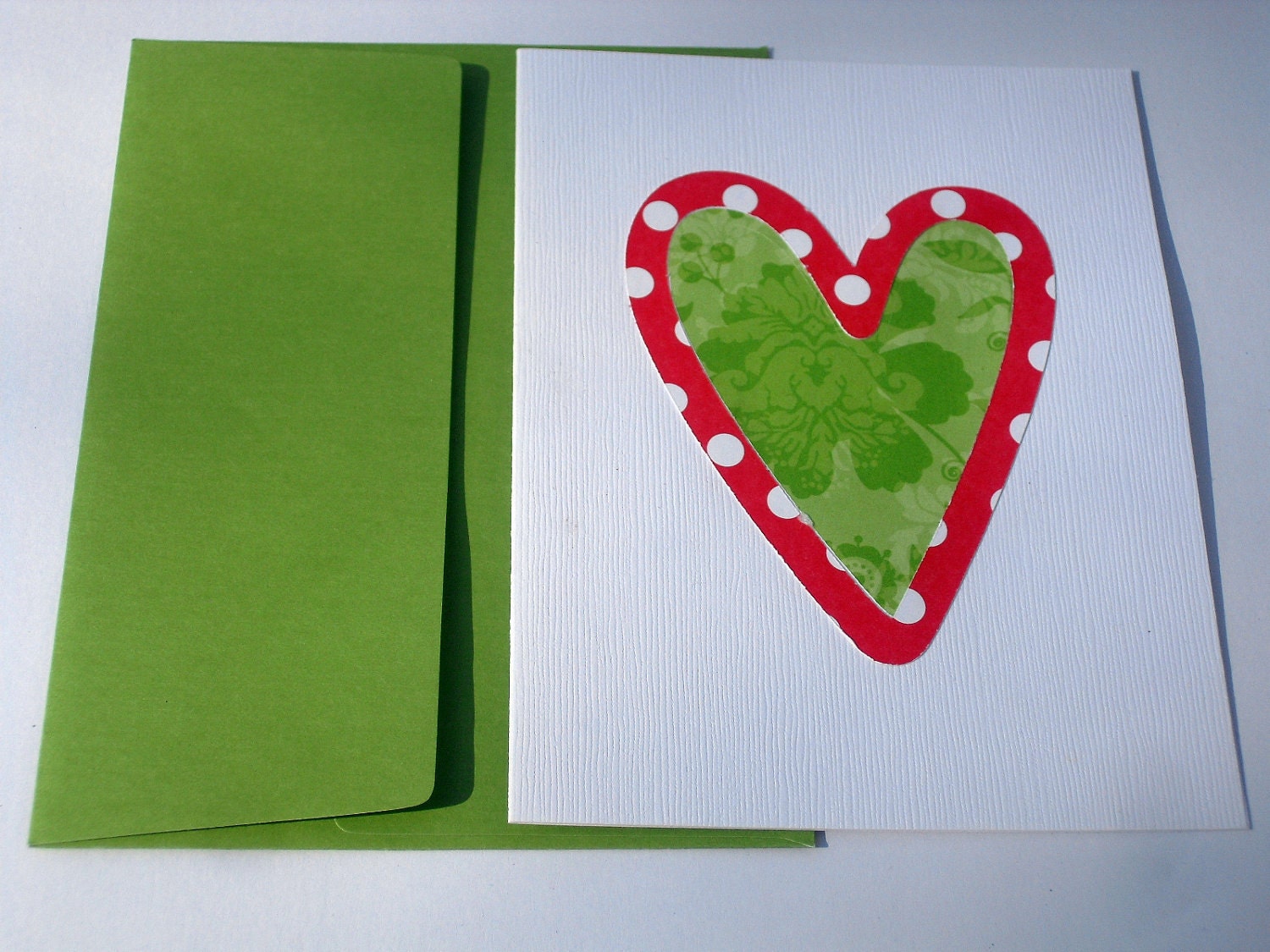 Holiday Heart Notecard-- Blank Inside A2