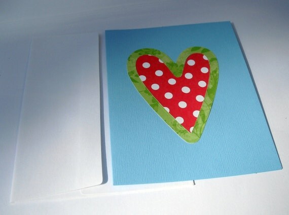 Spread the Love Heart Notecard-- Blank Inside A2