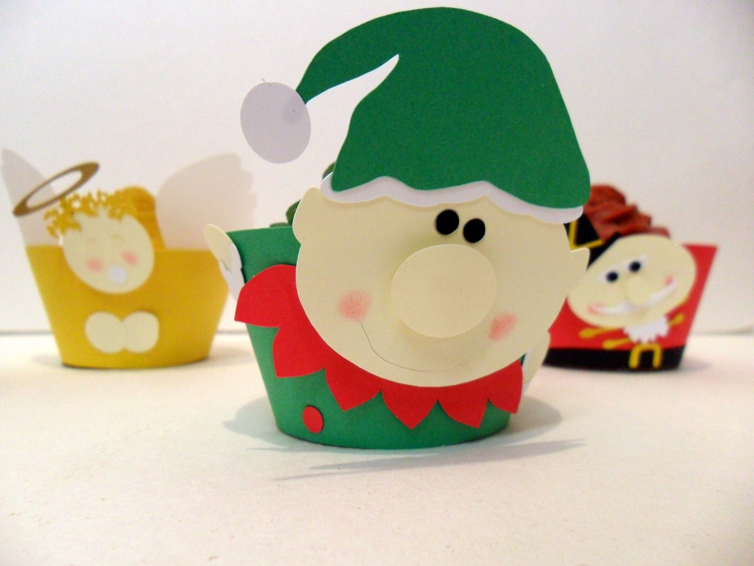 Elf Cupcake Wrappers  - Pick Your Colours - Set of 12
