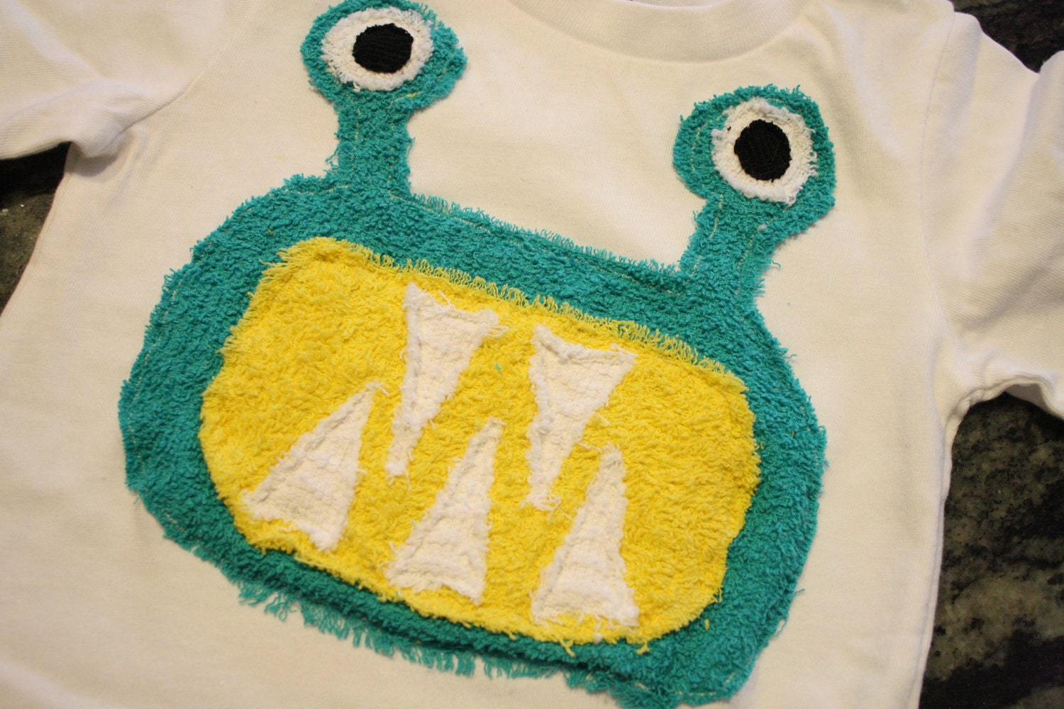 READY TO SHIP...6-12 mo Boys Monster Tee...