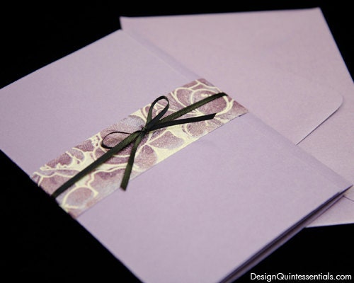Violet Purple Floral Trifold Wedding Invitation From designquintessential