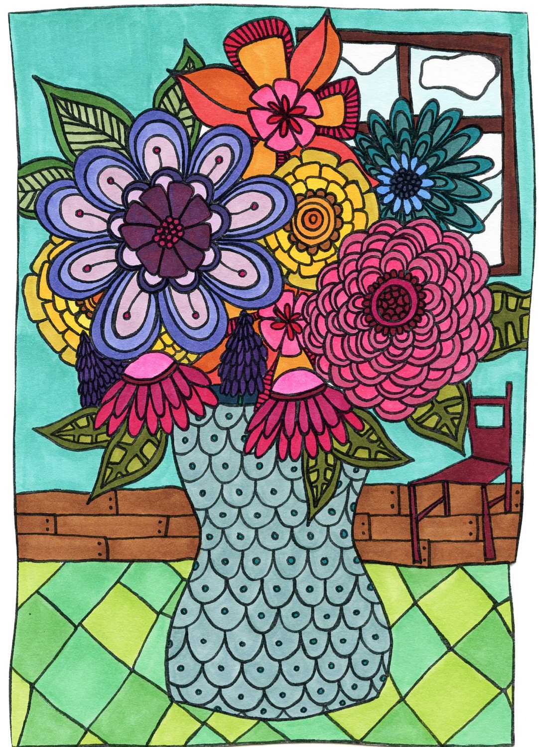 Vase of Flowers - 11 x 14 Print