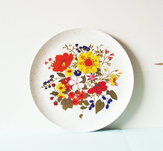 Mod Floral Melmac Plate