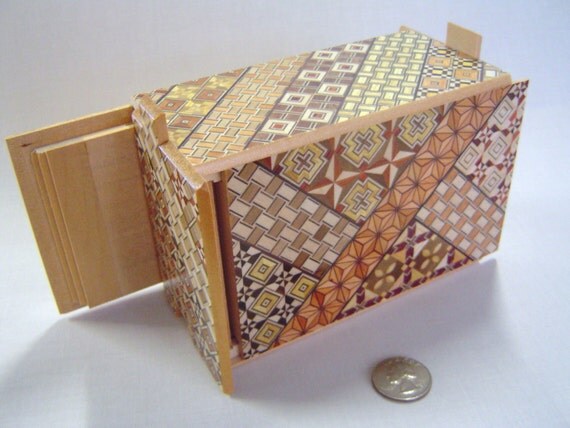 Japanese Puzzle box (Himitsu bako)- 6inch Open by 18steps Yosegi