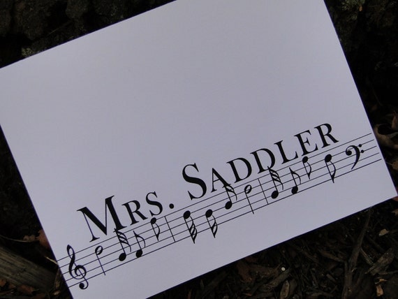 Custom Musical Notes Cards (set of 10)