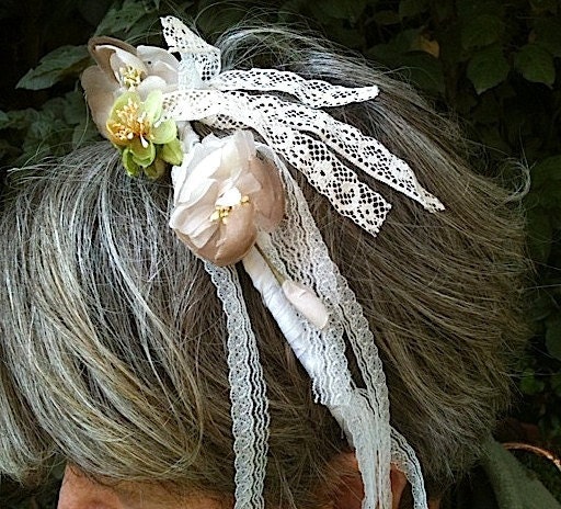 Bride headband handmade headband forest girl vintage flowers